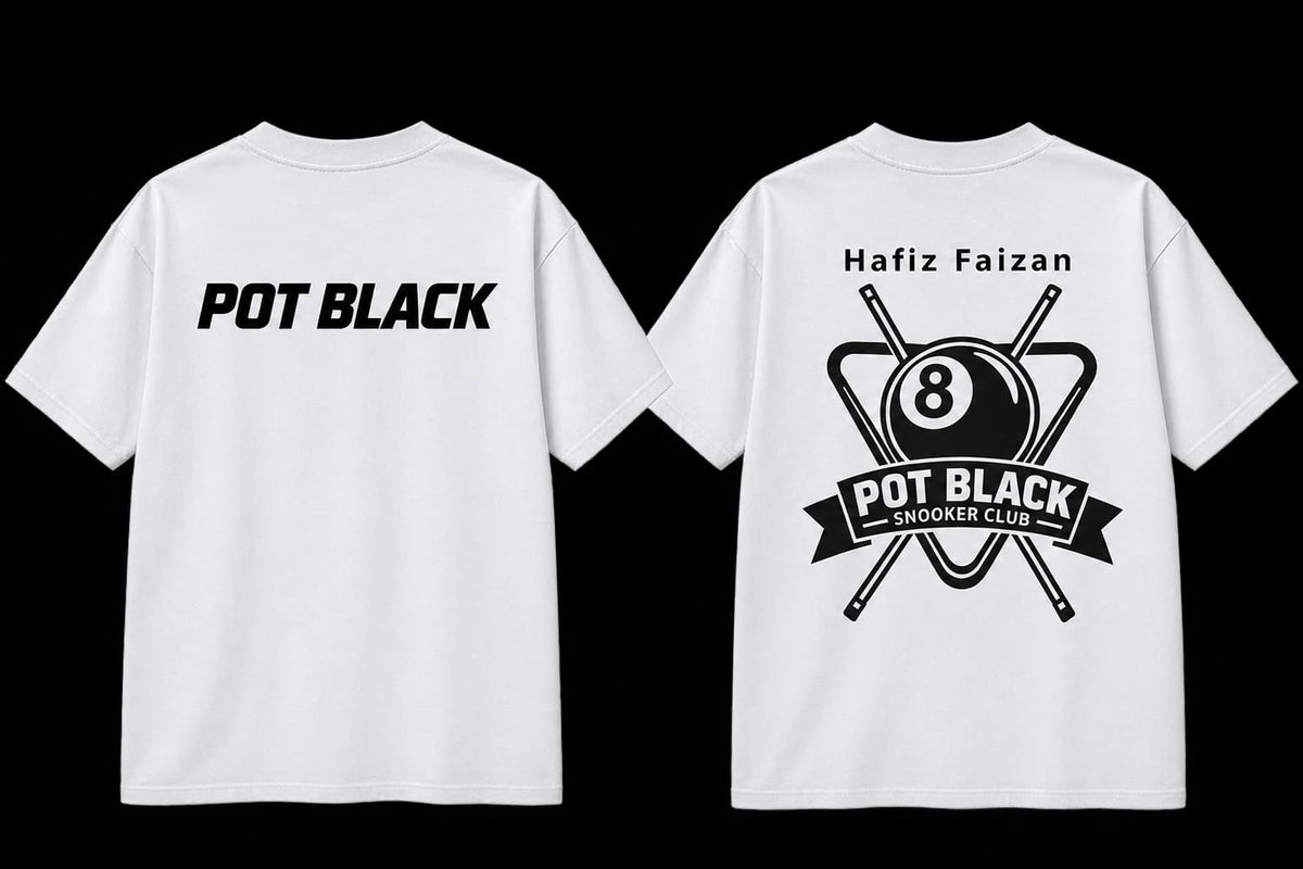 Pot Black Snooker Club oversized tee back logo